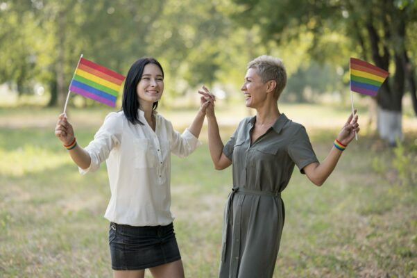 Celebrating diversity, the lesbian flag uplifts voices and identities.