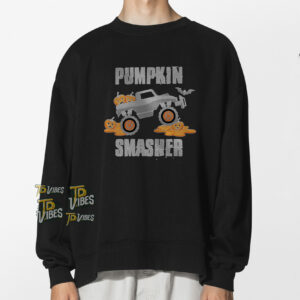 Pumpkin Smasher Truck Tractor Halloween Shirt 1