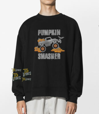 Pumpkin Smasher Truck Tractor Halloween Shirt 1