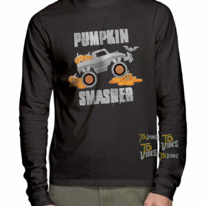 Pumpkin Smasher Truck Tractor Halloween Shirt 3