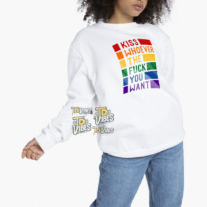 Kiss Whoever The Fuck You Want Rainbow Lgbt Shirt 1