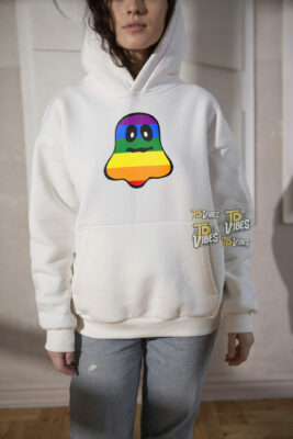 Rainbow Ghost Halloween Embroidered Lgbt Shirt 1