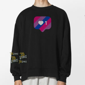 Instagram Heart Notification Bisexual T-shirt 3