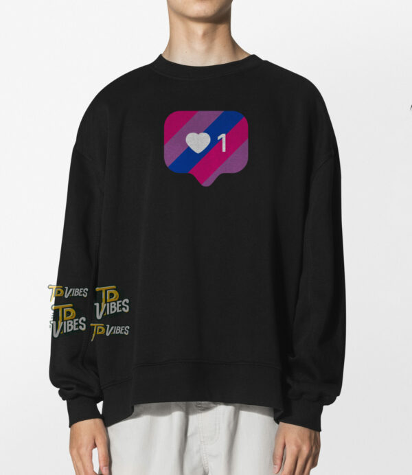 Instagram Heart Notification Bisexual T-shirt 3