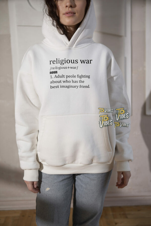 Religious War The Imaginary Friend Debate T-shirt 3