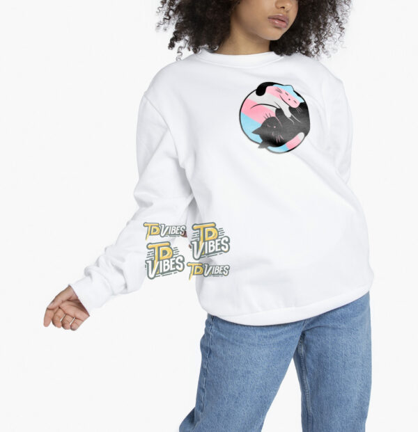 Transgender Yin Yang Cat T-shirt 1