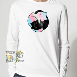 Transgender Yin Yang Cat T-shirt 2