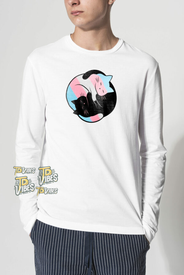 Transgender Yin Yang Cat T-shirt 2