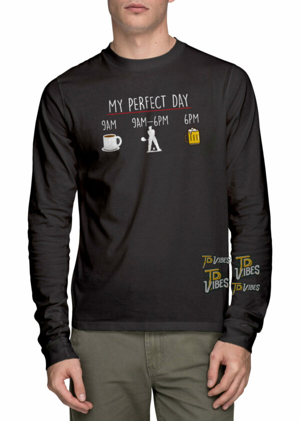 My Perfect Day Coffee Golf Beer T-shirt 3