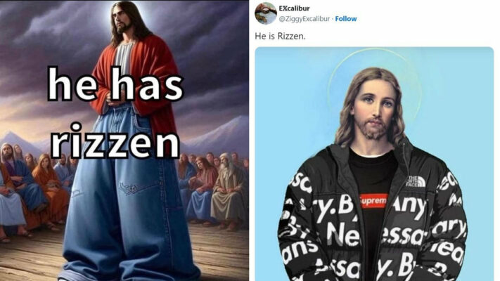 The he has rizzen meme blends Easter tradition with Gen Z humor in the most unexpected way.