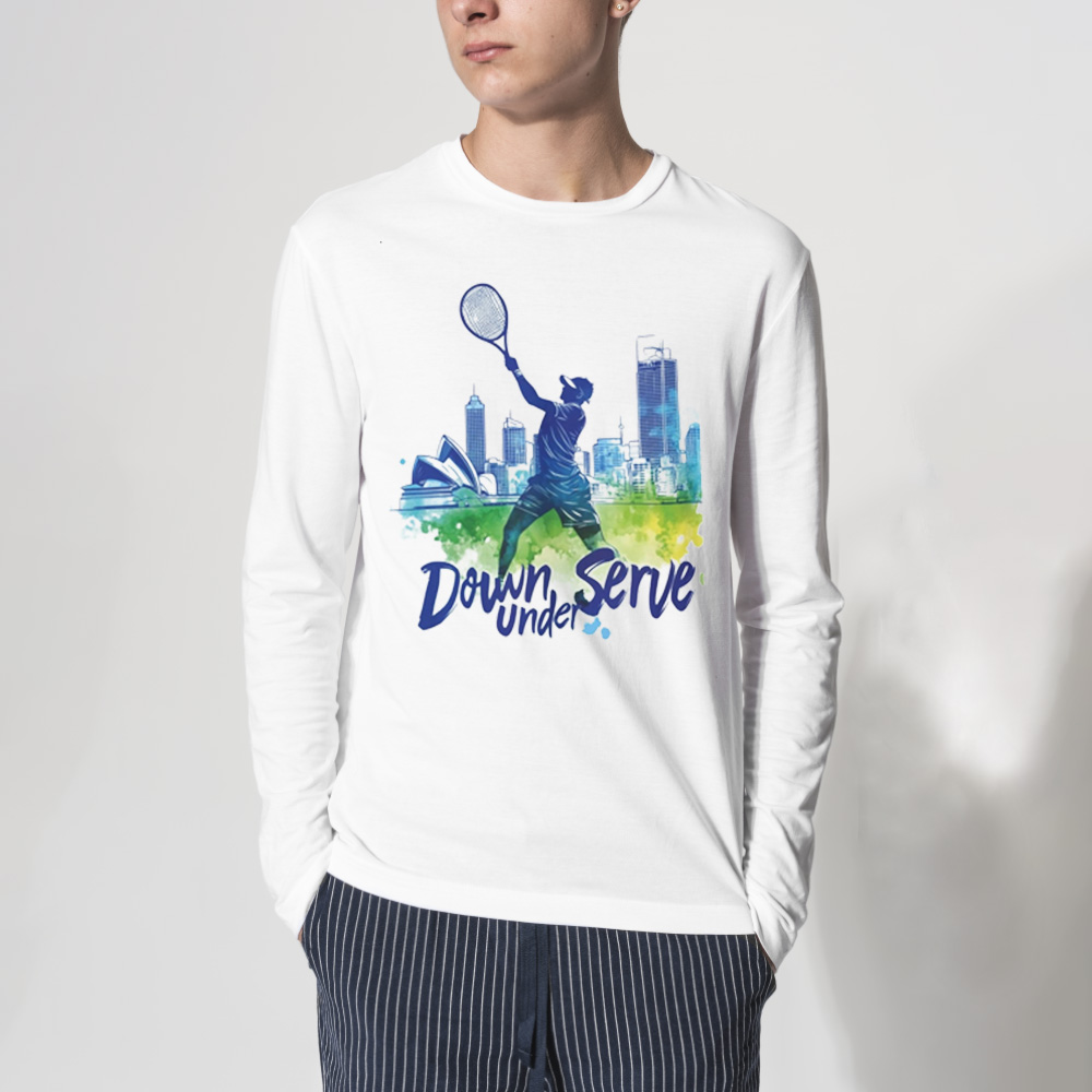 Australian Open Skyline Melbourne Tennis Tshirt 3