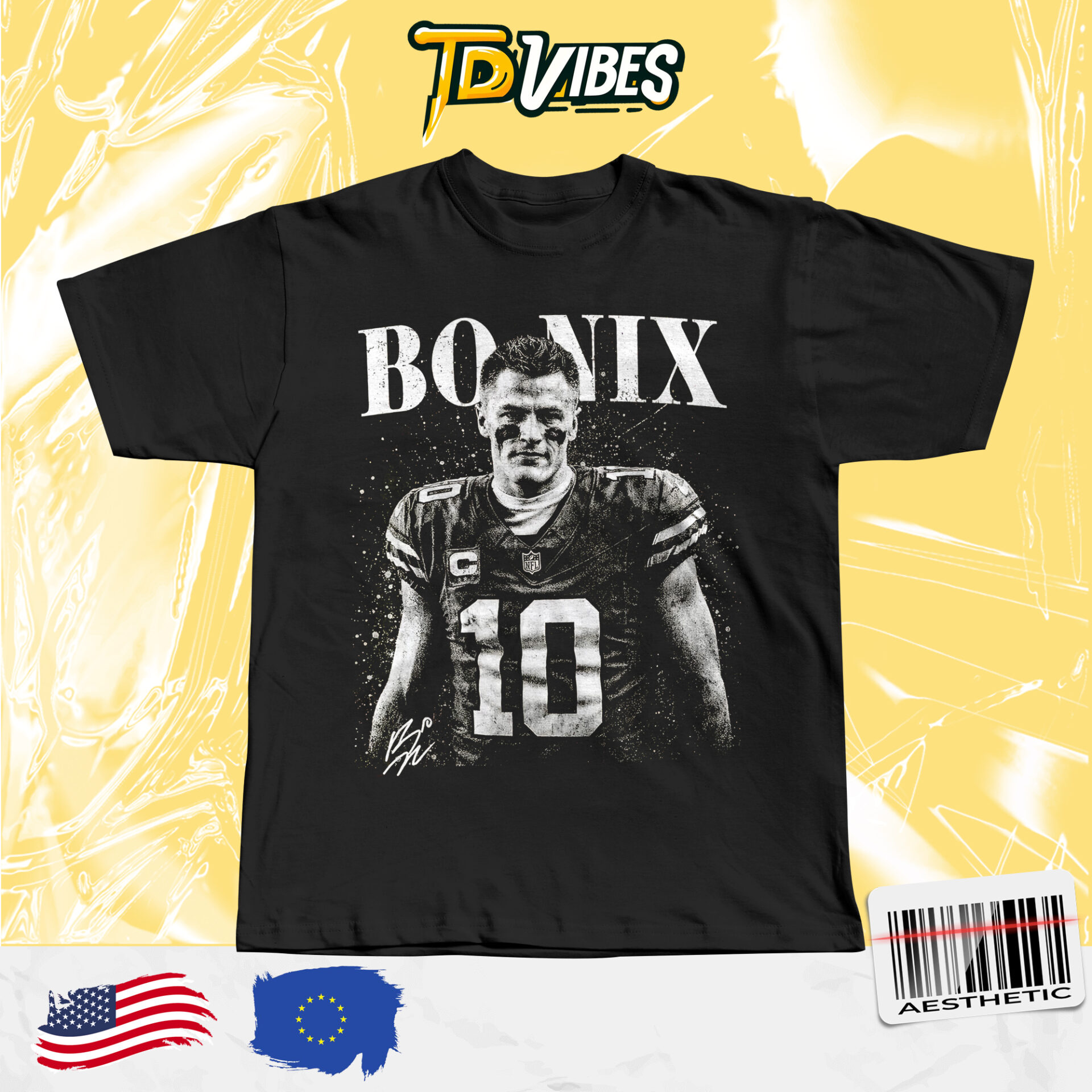 Bo Nix Football Vintage Bootleg Comfort Colors Shirt
