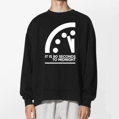 It Is 90 Seconds To Midnight Doomsday Clock Tshirt 2
