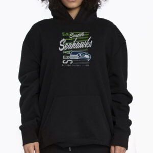 New Era College Navy Seattle Seahawks Oversized Throwback Mineral Wash Crew Neck Vintage Sweatshirt 3