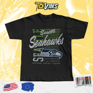 New Era College Navy Seattle Seahawks Oversized Throwback Mineral Wash Crew Neck Vintage Sweatshirt