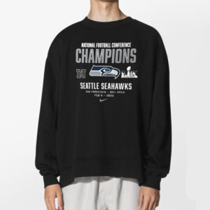 Seattle Seahawks 2025 Nfc Champions Team T-shirt 2
