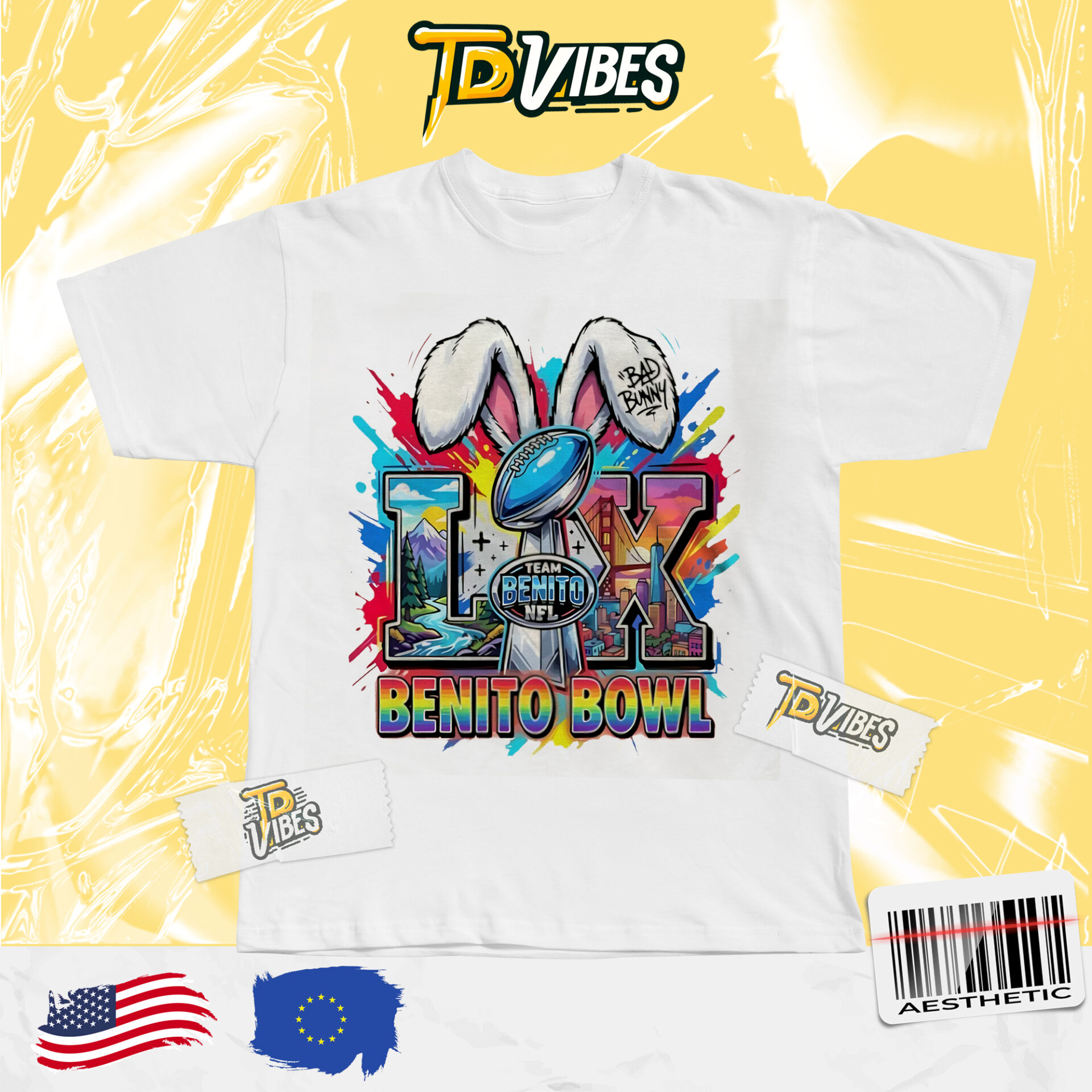 Bad Bunny Team Benito Nfl Superbowl Lx Shirt