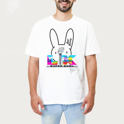 Bad Bunny Team Patriots Superbowl Tshirt 1