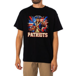 New England Patriots Go Patriots Usa Flag Vintage Tshirt 1