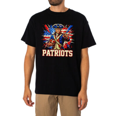 New England Patriots Go Patriots Usa Flag Vintage Tshirt 1