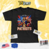 New England Patriots Go Patriots Usa Flag Vintage Tshirt