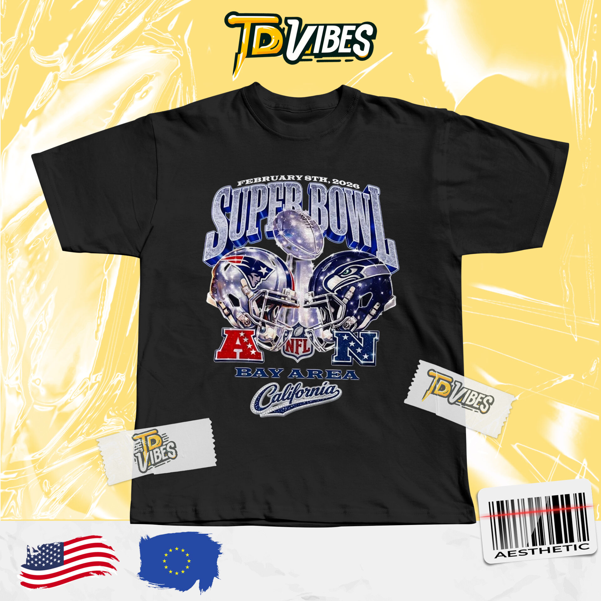 Seahawk Vs Patriots Superbowl 2026 Championship Tshirt
