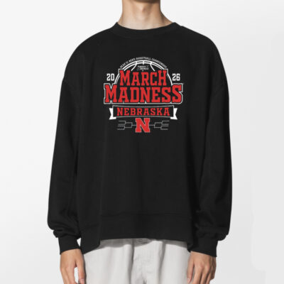 Nebraska Huskers March Madness Basketball 2026 Shirt Mockup 2