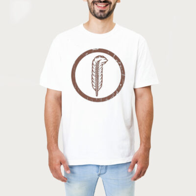 Robert Plant Distressed Feather Logo Tshirt 1