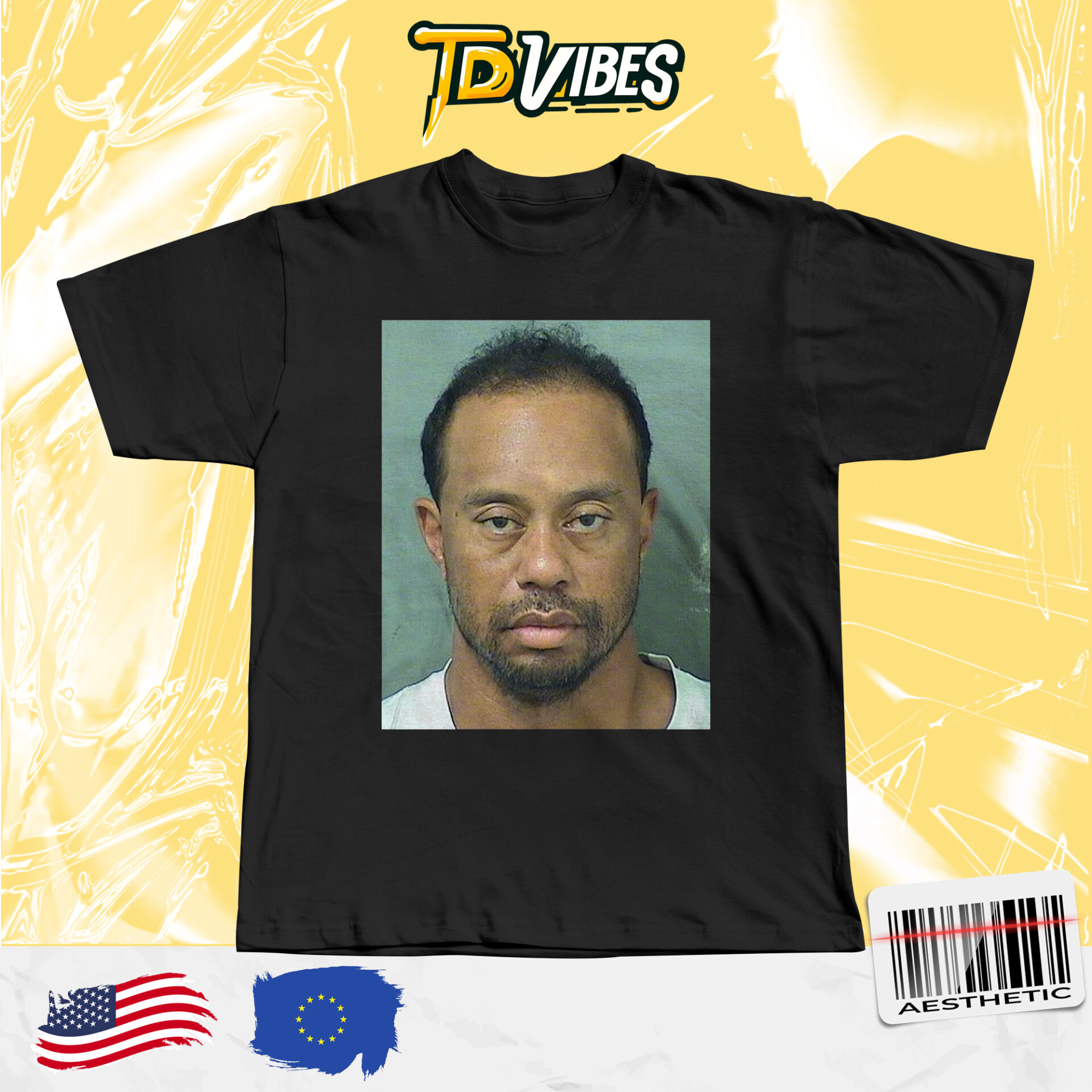 Tiger Woods Mugshot Shirt