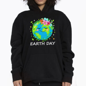 Happy Earth Day With Cute Earth And Floral Shirt 3