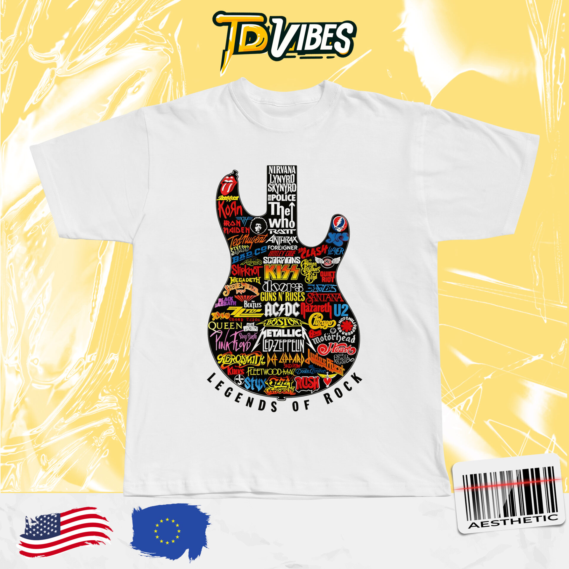 Legends Of Rock Guitar Tshirt