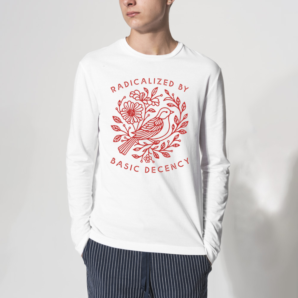 Radicalized By Basic Decency Dove Bird Anti Trump Protest Tshirt 3