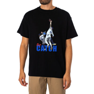 Retro The Catch Los Angeles Champs Baseball Andy Pages And Kike Hernandez Dodgers Tshirt 1