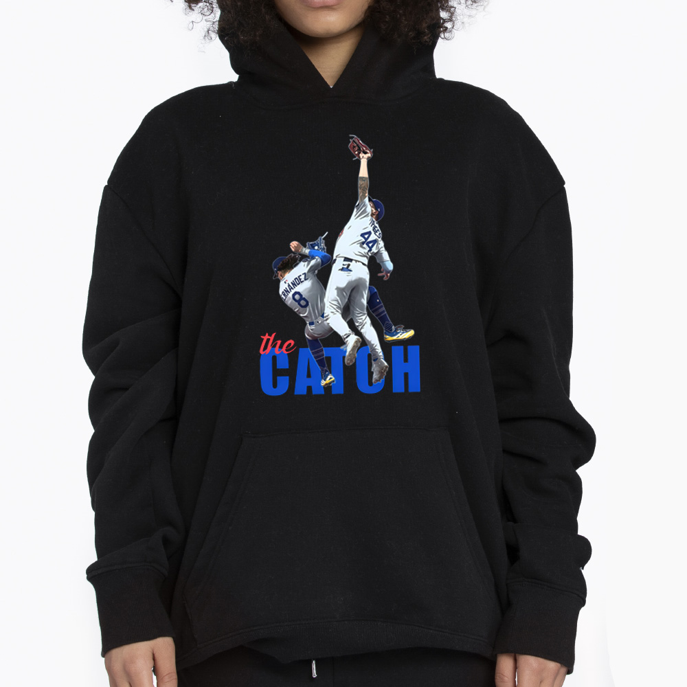 Retro The Catch Los Angeles Champs Baseball Andy Pages And Kike Hernandez Dodgers Tshirt 3