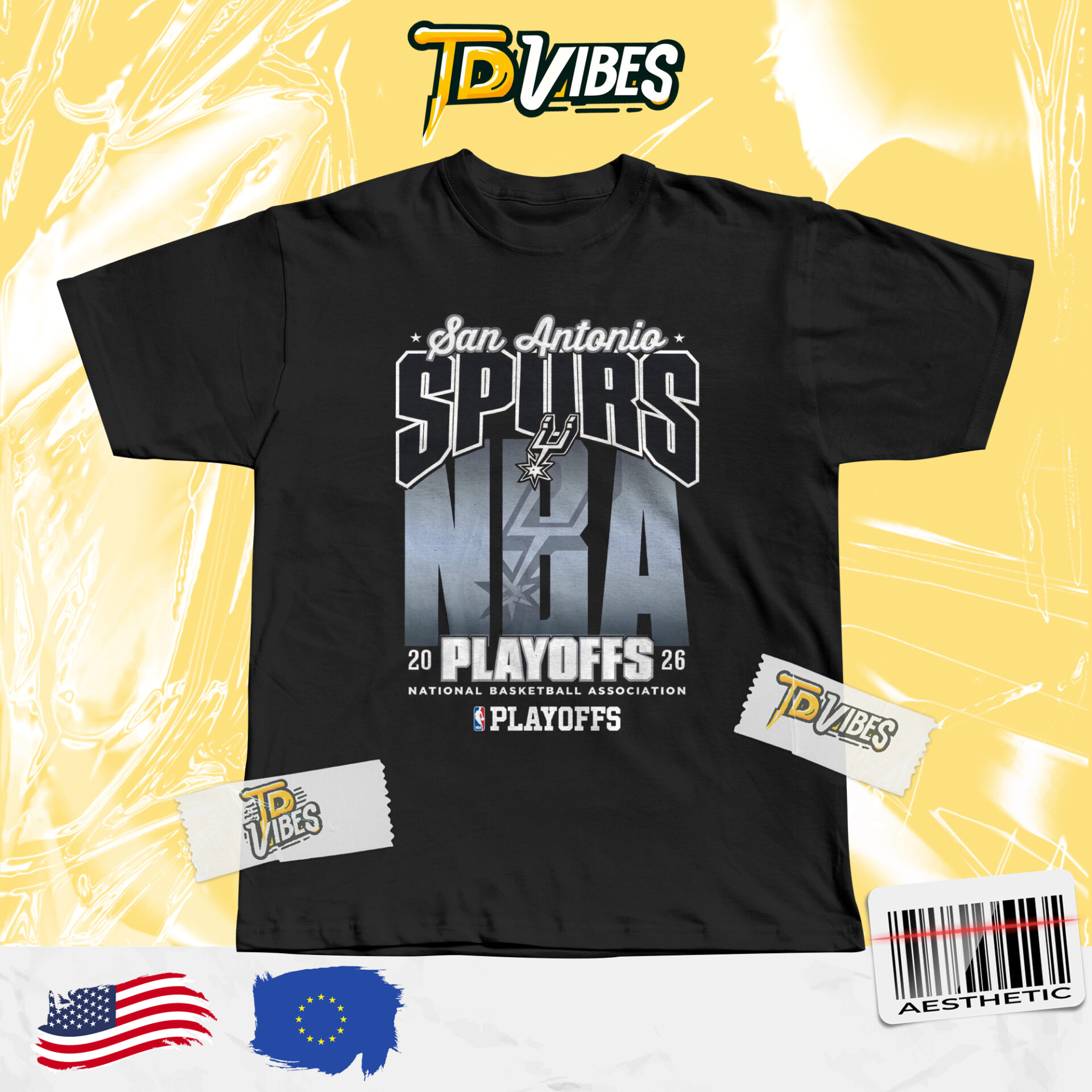 Nba 2026 Playoffs San Antonio Spurs Fade Shirt