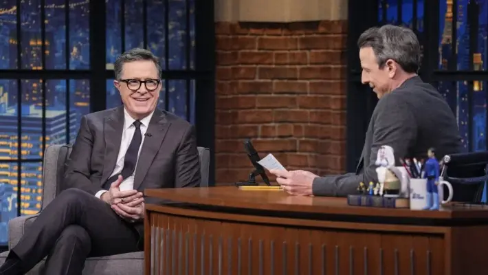 Fans share viral tribute clips after The Late Show With Stephen Colbert Ending announcement.