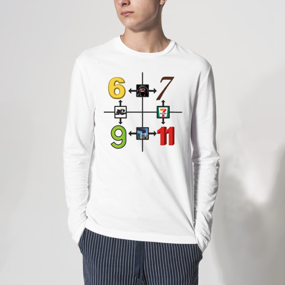 69 67 911 7-11 Meme T-shirt 3