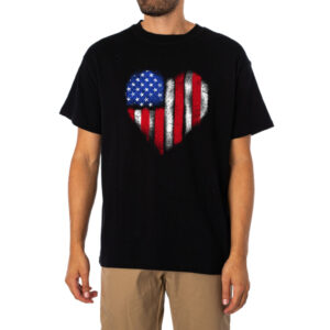 American Heart Shape Flag Celebrating Fourth Of July Shirt 1