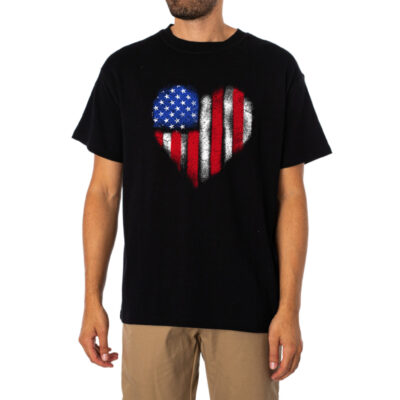 American Heart Shape Flag Celebrating Fourth Of July Shirt 1