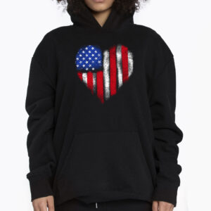 American Heart Shape Flag Celebrating Fourth Of July Shirt 3