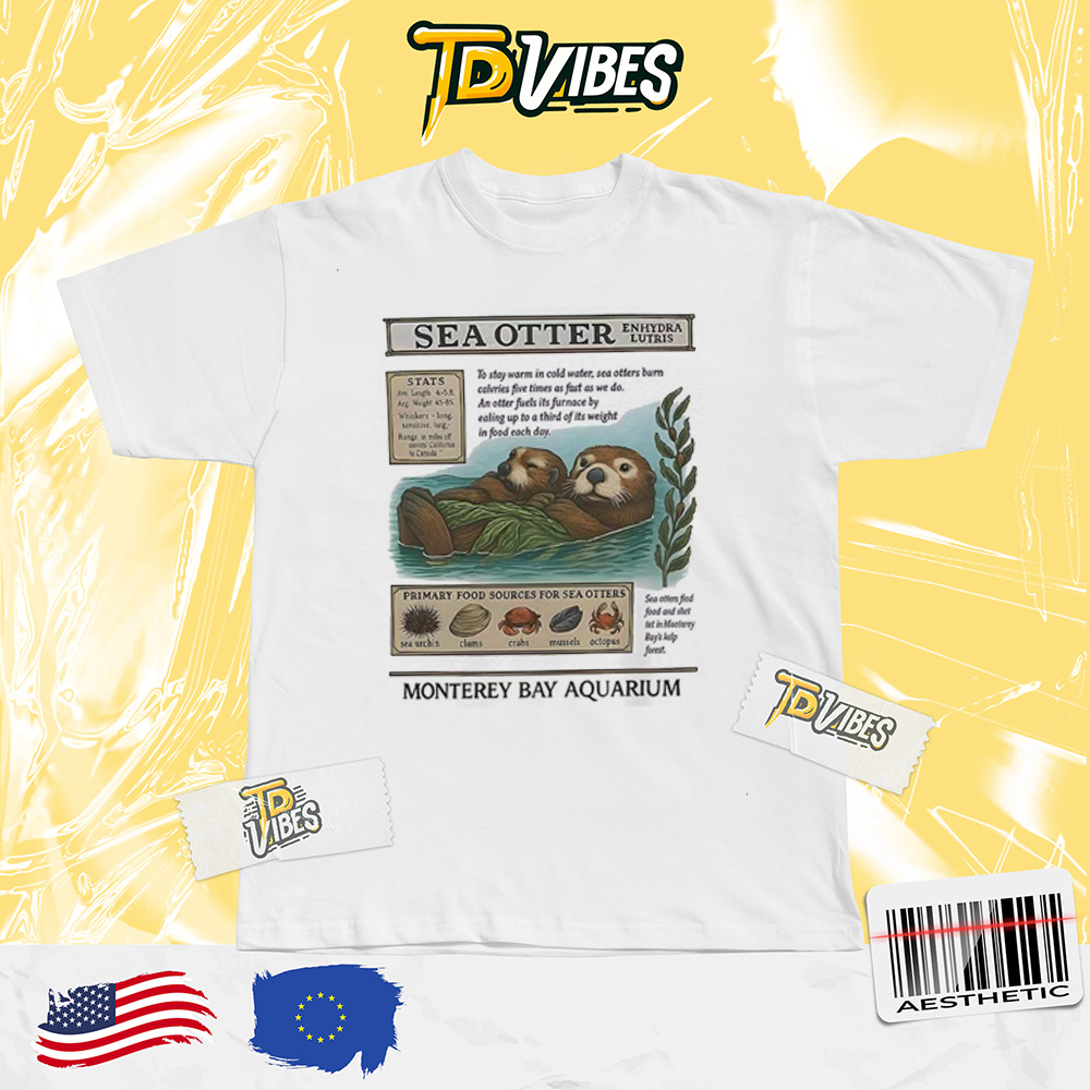 Vintage Sea Otter Monterey Bay Aquarium Fundraiser Shirt 4